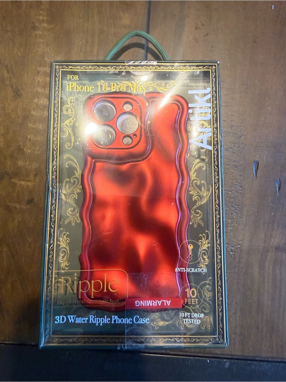 iPhone 16 Pro Max Red 3D Water Ripple Phone Case - Unbranded